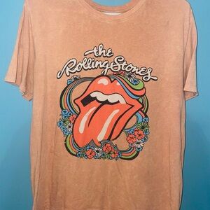 The Rolling Stones Tan Short Sleeve Tee